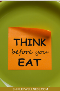 think before you eat plate